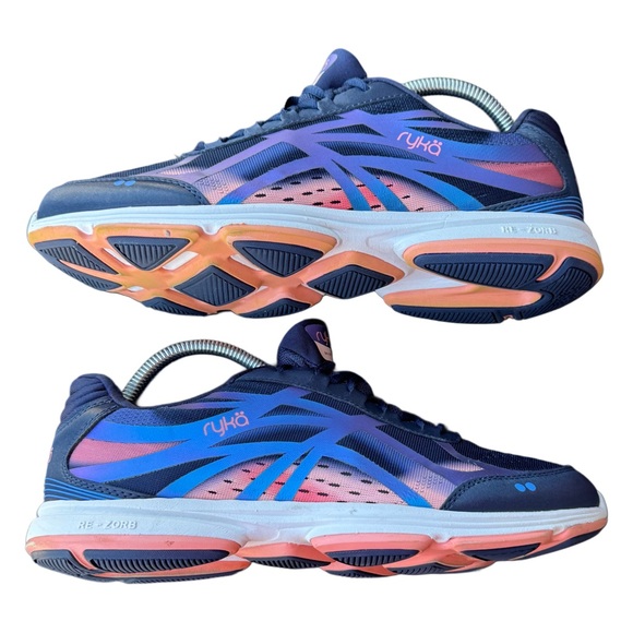 Ryka Devotion Plus 3 Walking Athletic Shoe Navy Blue Iridescent Overlay - Picture 10 of 16